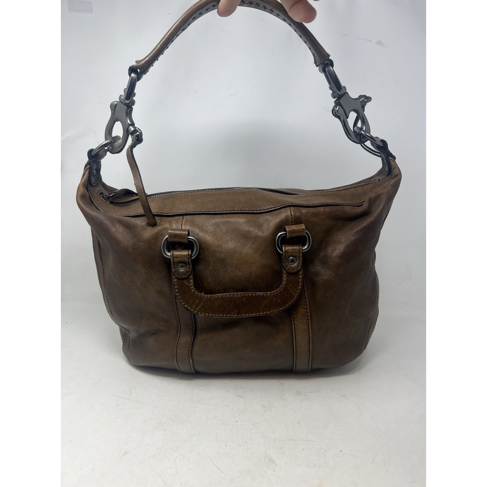 Beautiful Francesco Biasia Handbag Purse Brown Leather